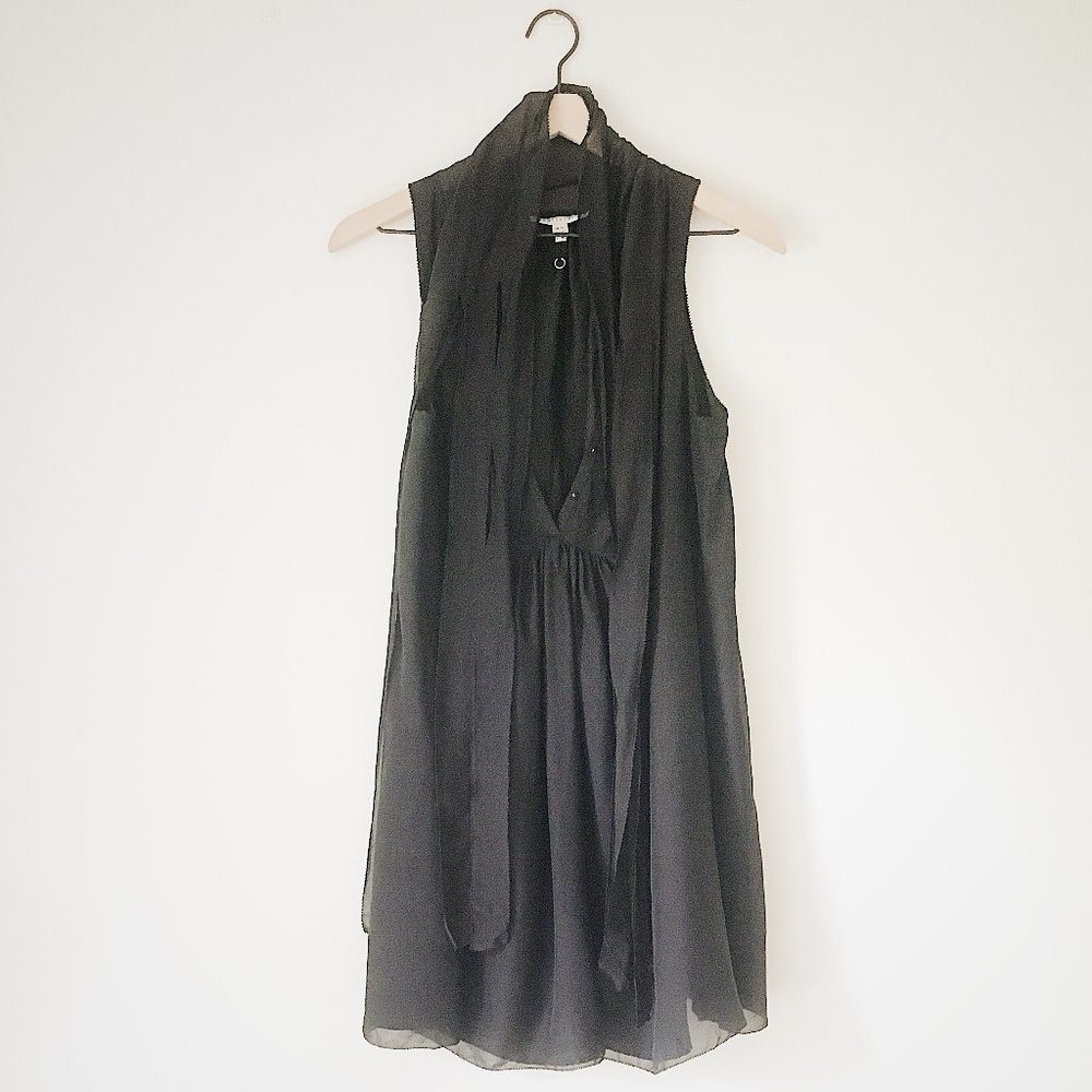 TWENTY8TWELVE Silk Monette Tie Dress - Black